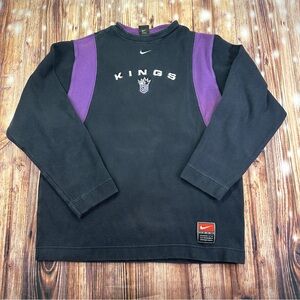 Vintage Sacramento Kings Nike Black and Purple  Men’s Sweater Size Medium